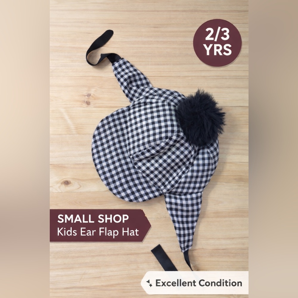 Small Shop Kids Hat with Ear flaps. 2/3 Years. Excellent Condition